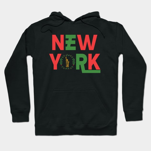 New York - Christmas Statue of Liberty Hoodie by mstory